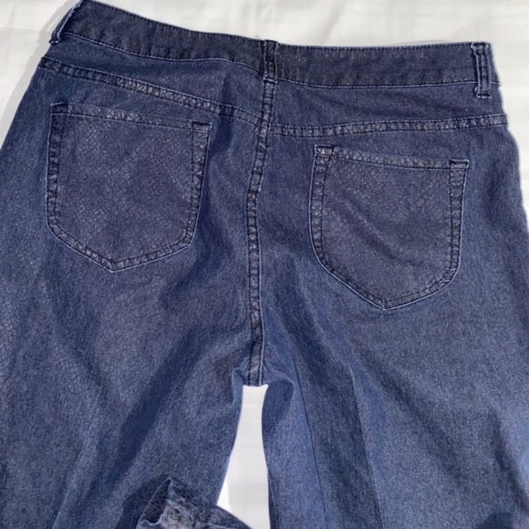 Chico’s Platinum Denim Patterned Jeans - Picture 8 of 9